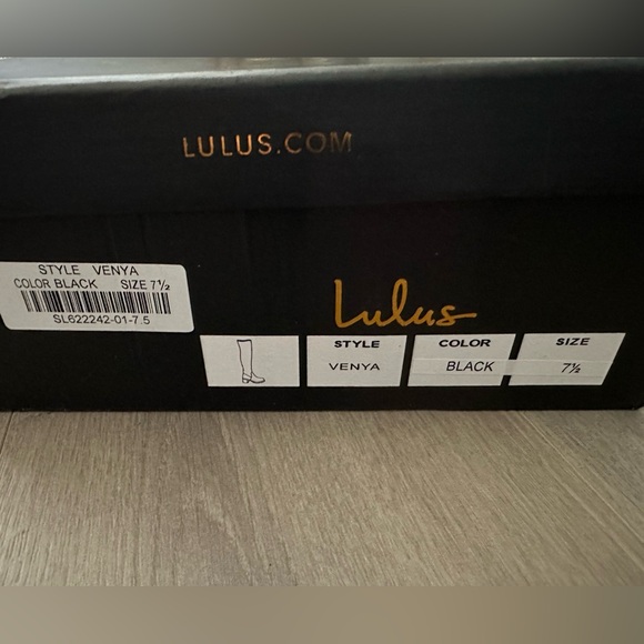 NEW WITH BOX Lulus Over the Knee Boots in Black - Picture 9 of 10